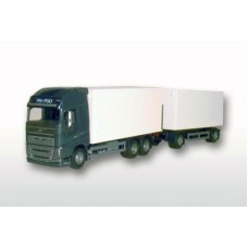 Volvo Fh04 Gl Xl 6X4 With Reefer Trailer - Black Cab 1:25 Scale